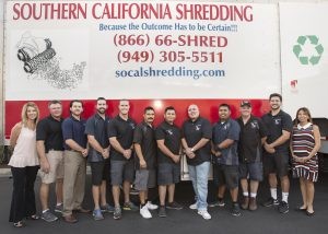 Team Photo in Front of Shredding Truck