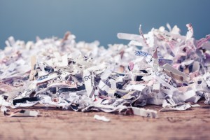 Pile of Small Paper Shreds